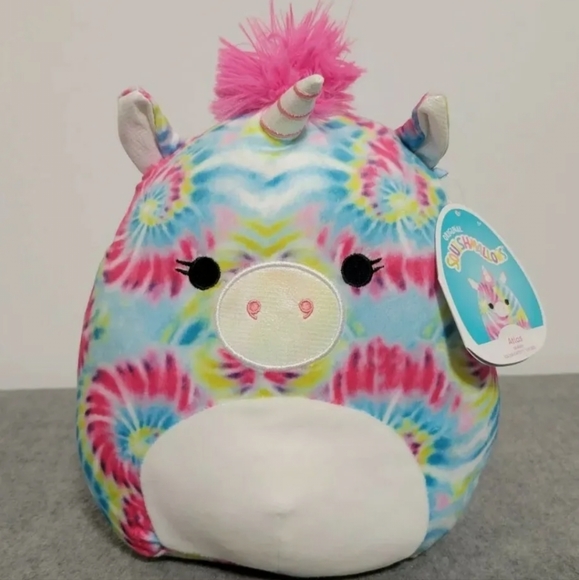 Squishmallows Other - 8" Atlas the Tyedye Unicorn NWT Kellytoy Pony Rainbow 2021 Squishmallow